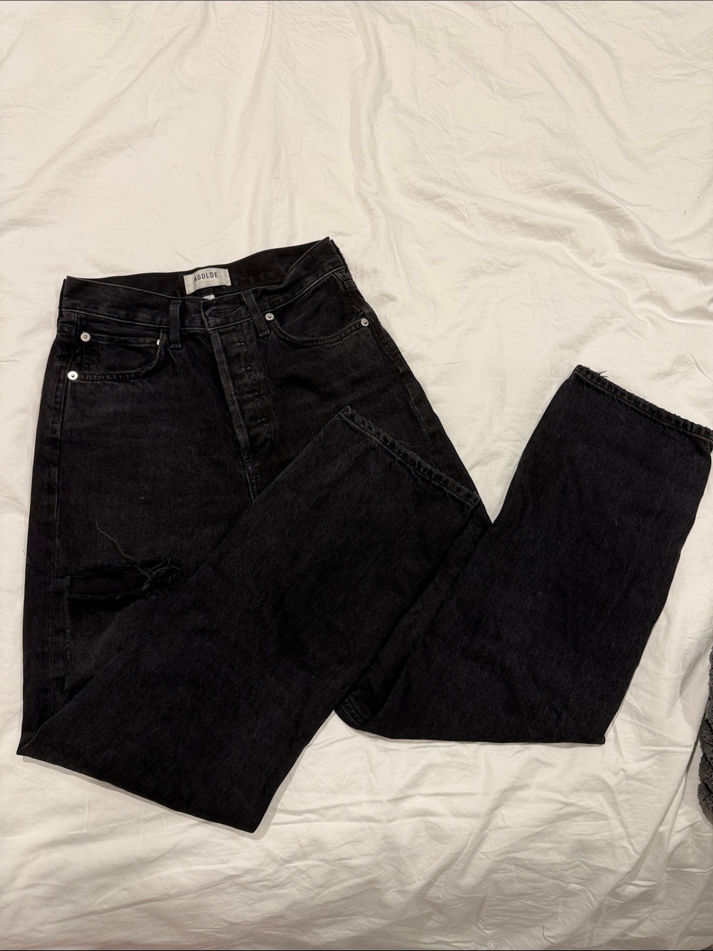 Agolde straight leg black jeans